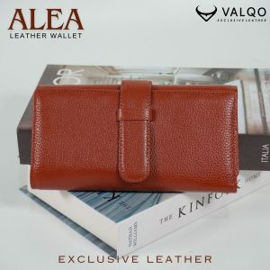 VALQO ALEA Dompet Wanita Kulit Sapi Kombinasi motif Batik Dompet HP Perempuan