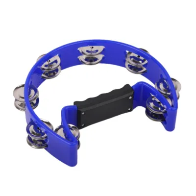 FLUFF Portable Handheld Jingle Bells Bright Sound Professional Orff Tambourine Hand Bell Educational Half Moon Handbell Musical Enlightenment