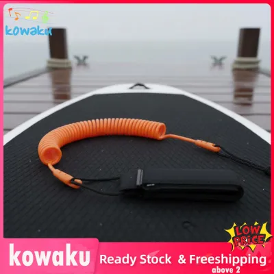 SUP Surfboard Leash Elastic TPU Coiled Rope Paddling Gear for Kayaking Surfing and Swimming Outings
