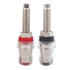 2Pcs Clear Binding Posts HIFI Speaker Terminals for Sound Equipment Feature Copper Construction and Easy Installation
