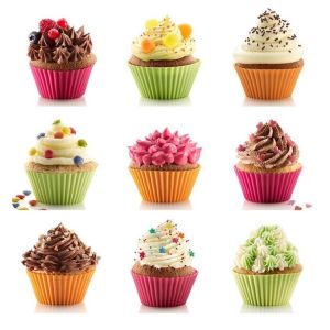 10pcs Silicon Cupcake Puto Molder Cake Cup Pudding Mould Baking Gadgets Cakes Model DIY Cake Tools