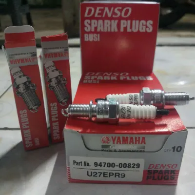 Busi Denso U27EPR9 isi 10 pcs (sepuluh) Busi Supra X 125 Beat Vario Scoopy Satria Fu Vixion Byson