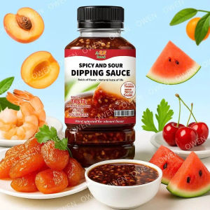 Thai Style Spicy & Sour Sauce - Perfect with Fruits Meat or Seafood Mango Guava Seafood and Boiled Meat