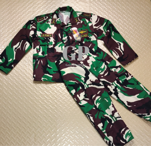 BAJU SERAGAM PDL TNI ANAK LAKI LAKI PEREMPUAN COWOK CEWE LORENG ARMY KOSTUM PROFESI SERAGAM KARNAVAL