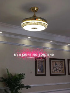 42 Inch ceiling chandelier fan with CCTV 360º wifi home remote mobile phone voice monitor