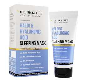 Dr. Sheths Haldi & Hyaluronic Acid Sleeping Mask Cream For Women & Men -40g