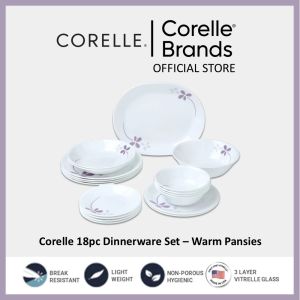 CORELLE 18pc Dinnerware Set - Warm Pansies