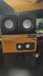 (HD1)USB Small Cube Computer 2.0 Small Speaker Laptop DesktopWired Subwoofer Home Office Speaker Pembesar SuaraUSB 2.0 Kecil Bersambung Berwayar Sesuai untuk Komputer Riba dan Desktop Subwoofer untuk Pejabat dan Rumah