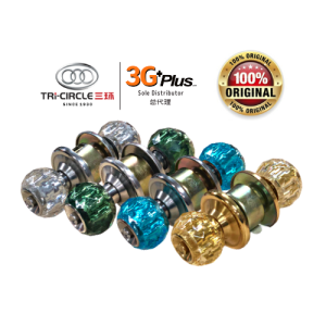 Tri-Circle Acrylic Cylinder Lock Knob Lock Tombol Pintu