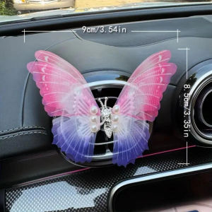 Klip Kupu‑Kupu 3D Aromaterapi Kereta  Butterfly Car Freshener Vent Clip dengan Sayap Bergerak