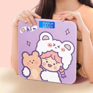 Timbangan Digital 180 Kg Desain Kartun Elektrik FREE BATERAI