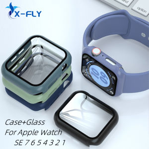 Glass+Case Compatible with Apple Watch Case Cover for i Watch Case 45/41mm 44mm 42mm 40mm 38mm Series 8 7 10  6 5 4 3 2 1 SE Protector Accessories