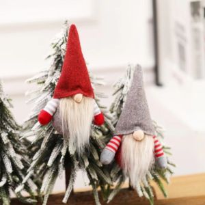 SHUBA Plush Christmas Gnomes Doll Decor Hanging Cartoon Christmas Gnomes Plush Doll Party Supplies Exquisite Faceless Dwarf Ornament Xmas Home Decor