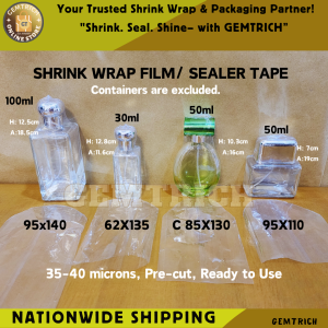 200pcs Shrink Wrap Plastic Packaging Shrinkable Plastic Sealer for Bottle Container 30-100ml Perfume