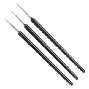 3 Pieces Premium Nail Art Liner Brushes Sets Perfect for Nail/Rock Painting Fine Art Painting 3D Model Painting
