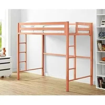 Simple Bed Frame Straight Ladder Iron Bed Single Loft Bed Designed For Small Spaces