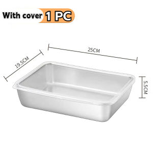 304 Stainless Steel Organizer Crisper Fresh-Keeping Storage Box with Lid Food Container stainless steel crisper box