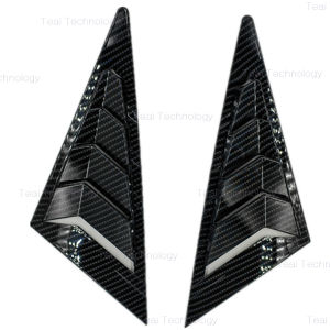 2pcs front Louver Cover for HONDA civic 2006 2007 2008 2009 2010 2011 FD Front triangle Window Carbon fiber Shades caps