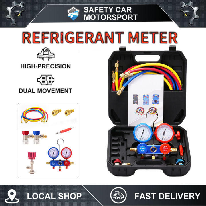 R134a Car AC Refrigerant Kit Snow Pressure Gauge Refrigerant Dual