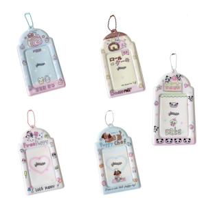 Photocard Holder Korean Popular Photo Holder with Keychain ID Cards Holder Pendant Keychain Student Sleeves