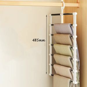 UMI Foldable Pants Hanger Multi Layer Non Slip Clips Space Saving Closet Organizer for Trousers Storage Collapsible Hanging