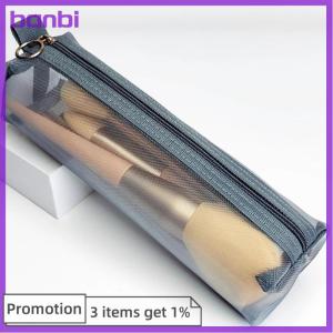 banbi Makeup Pouch Lipstick Makeup Brush Storage Bags Student Transparent Mesh Pencil Case Ins Travel Cosmetic Organizer For Women