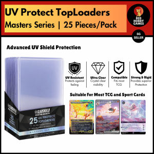 UV Protect 25 Toploaders SlabShield 35pt Masters Series