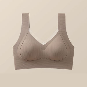 Seamless sports bra Comfortable back bra Underwireless V-shaped soft support bra