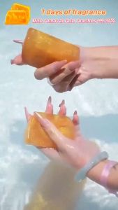 PrettyFloral~Organic Golden Quicksand Soap 50% Glycerin Hydrating Repair Rough Skin Anti-Aging Soap