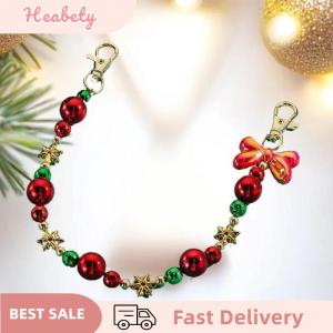 🎄🎅Heabety  Cute Christmas Snowflake  Bow Necklace Keychain Charm Pendant Keyring Jewelry For Girls Children and Best Friends Bag Decoration