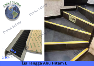 Lis Tangga Pengaman Anti Slip Type L5cm Step Nosing + Pelekat 3M