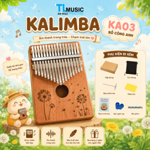 Đàn Kalimba Cega 17 Phím Gỗ Nguyên Tấm Mahogany ( Full Phụ Kiện )