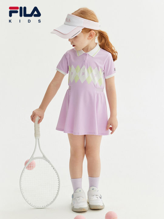 FILA%20KIDS%20Fila%20children's%20dress%202023%20summer%20new%20children's%20tennis%20ice%20silk%20sports%20dress%20-%20Image%203