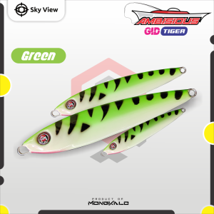 Metal Jig 40 Gram Mongkalo Ambisious Tiger GID UV Flourescent Fosfor Umpan Metal Jig 40g Micro Jig