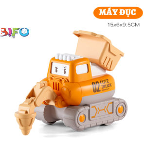 Đồ chơi xe ô tô công trình cute nhấn cót cho bé đồ chơi vận động ô tô địa hình nhựa đẹp an toàn cho bé