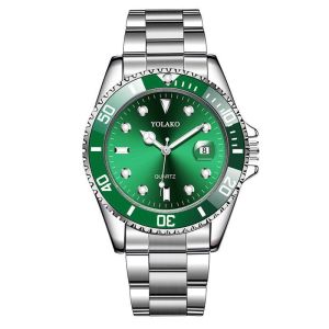 Womens Watches Green Watches Stainless Steel Luminous Scale High Temperature Resistance