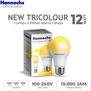 Hannochs New Tricolour 12 Watt Bohlam LED 3 Warna Multifungsi Lampu Warna Warni