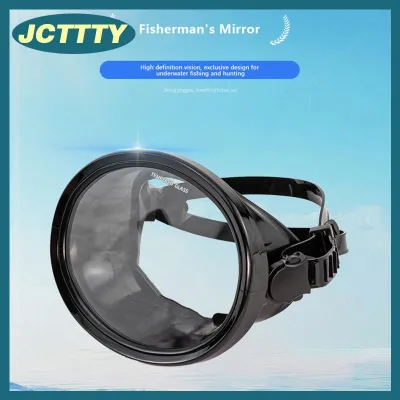 JCTTTY Hình bầu dục Ống thở lặn mặt nạ spearfishing mặt nạ tầm nhìn toàn cảnh rộng Scuba Kính Tempered Glass ống kính lặn kính cho người lớn