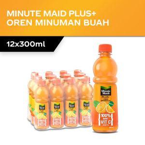 12x300ml【Minute Maid Plus+ Orange/Tropical Mixed Fruit Drink】With over 60 years of juice making experienceMinute Maid has created a plus&refreshing beverage with Full of Vitamin C#Best Juice In Town#Juicy#