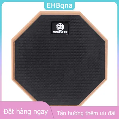 EHBqna Outdoors 8 inch trống Pad cao su gỗ câm trống Pad bẫy thực hành Mat câm đào tạo yên tĩnh tập luyện cho trống Jazz tập thể dục người mới bắt đầu