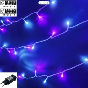 STARZ - SG SAFETY MARK  31V 10 Meter 100 Led Splash Proof Decoration Led Fairy String Lights  Purple with Pure White  Christmas Tree Decoration