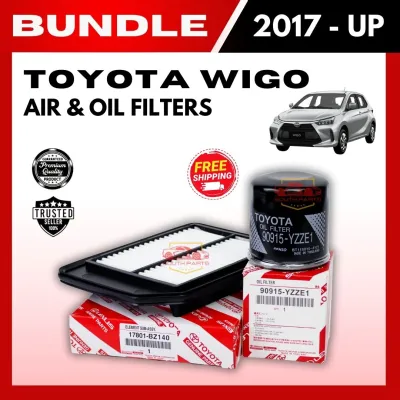 BUNDLE SALE! AIR & OIL FILTERS for TOYOTA WIGO (2017-UP) (17801-BZ140/90915-YZZE1) / Car Filters Combo FIlter car accessories parts filters toyota parts