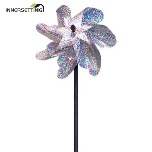 Chim không thấm cối xay gió trang trí sân vườn ngoài trời kim loại bền pinwheels cho bãi cỏ và sân kiểm soát dịch hại