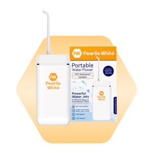 Pearlie White Portable Water Flosser - Deeply Clean Between Teeth  Gums & Difficult To-reach Area