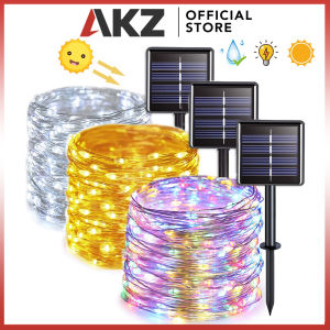 AKZ 100 leds Outdoor Solar Led String Light 12M Garland Festoon Led Lights Waterproof Christmas Wedding Decoratio