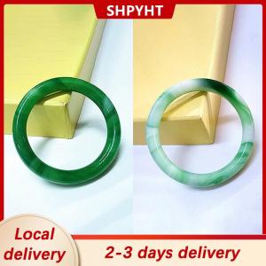 [COD] SHPYHT Local delivery Ship within 24 hours Imitation Jade Bracelet Green Womens Vintage Round Bracelet Ladies Jewelry Gift