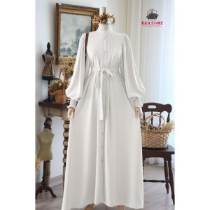 Dress Abaya Turkey Gamis Wanita Muslim Polos Busui Kekinian