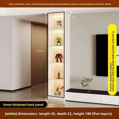 Solid Wood TV Cabinet Side Cabinet Wine Cabinet Glass Door Living Room Storage Display Bookcase Narrow Cabinet Hand Cabinet