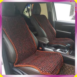 Đệm hạt gỗ tựa lưng massage ghế ô tô 100% gỗ Cẩm Lai tự nhiên đan kết diềm mép cao cấp