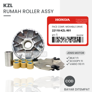 KZL RUMAH ROLLER ASSY BEAT FI / RUMAH ROLLER SCOOPY FI / BEAT FI STARTER KASAR / SCOOPY FI STARTER KASAR / SPACY FI STARTER KASAR / RUMAH ROLLER / CVT / PULLY DEPAN / ROLLER / KLEMAN / SLIDER